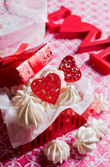 White sweet meringue