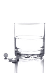 Glass of Water and Pills