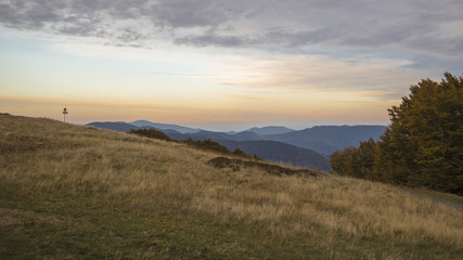 paysage au couché de soleil