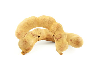 Tamarind on white background