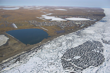 Arctic tundra from air