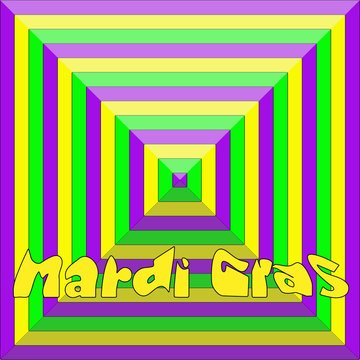 Mardi gras backdrop in traditional colors