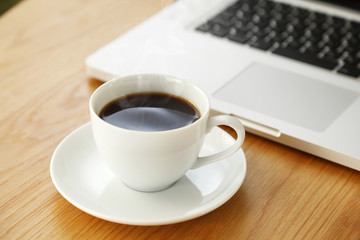 Obraz na płótnie Canvas コーヒーとパソコン Coffee and PC