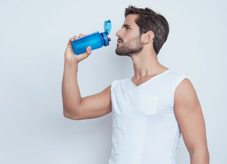 handsome young and fit man ready for a workout