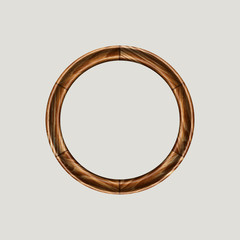 
round frame made of precious wood for paintings, portraits and other.
vector illustration . To work designers