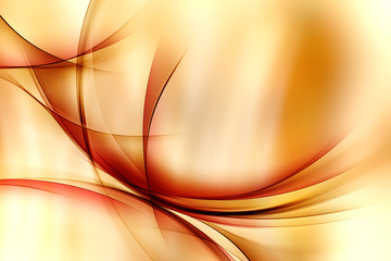 Gold Red Waves Abstract Design Modern Background