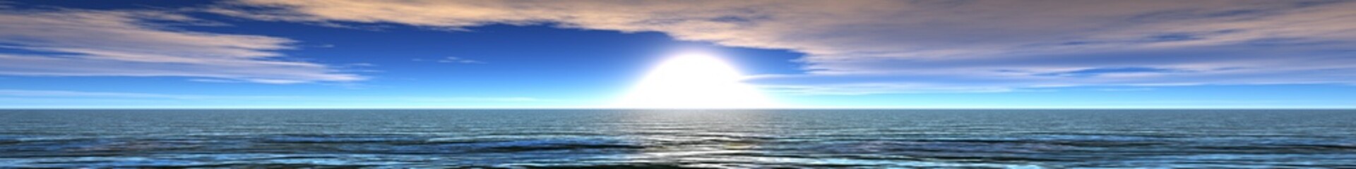 Panele Szklane Podświetlane  panorama oceanu zachód słońca widok morza wschód słońca, światło nad morzem.