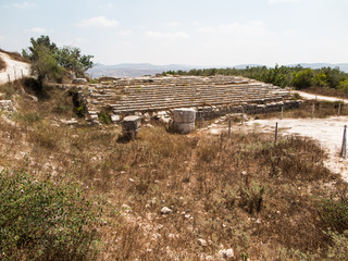Fototapeta na wymiar Sebastian, ancient Israel, ruins and excavations