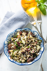 Cranberry and almonds orzo salad