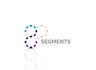 Vector outline minimal abstract geometric logo