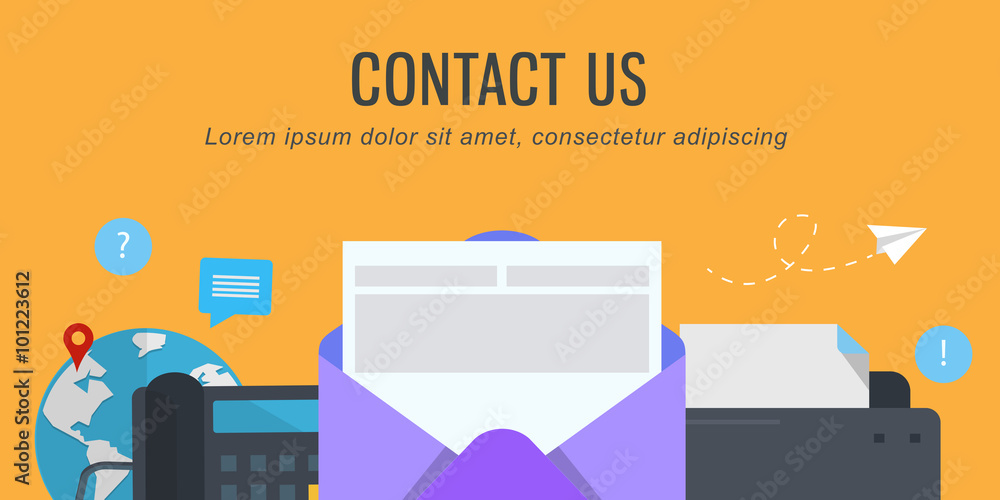 Poster flat design style banners for web pages with basic and contact information about the company or indi
