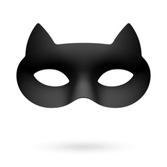 Black cat masquerade eye mask