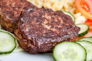 Meat cutlets closeup