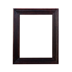 A brown picture frame, isolated with clipping path.