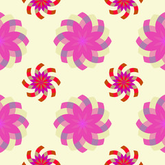 geometric pinky flowers pattern