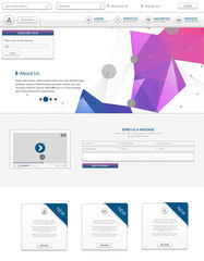 Website Template for your business. Vector

