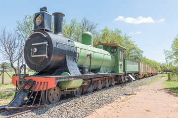 Fototapeta na wymiar Historical steam train engine at the Womens Memorial