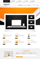 Website template for business presentation, with high detailed elements
