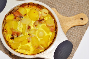 Potato gratin with meat