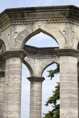 Architectural fragment. Arch with columns