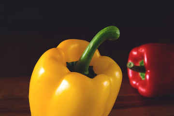 Pepper, Green Pepper, Red Pepper, Hot Pepper /Pepper Prepare for Cooking, Fresh Pepper on the table 
