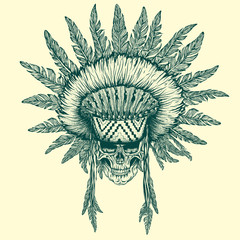 Illustration of indian chief