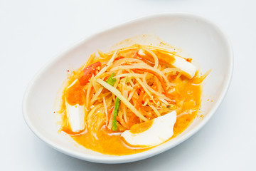 Thai papaya  egg salad salted