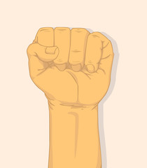 Left hand sign zero finger. vector and illustration design