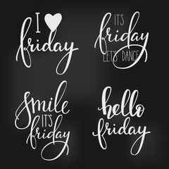 Friday lettering set
