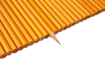 One really sharp pencil and a lot of others