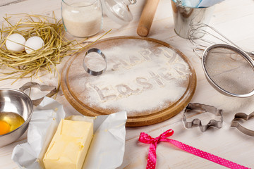 The ingredients for the Easter. Top view.