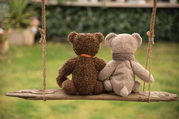 Outdoor-Kissen Teddy bear in love © Tuombre