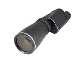 Old monocular on white background