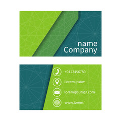 Business card with abstract background of lines. Business cards