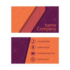 Business card template. Vector illustration.
