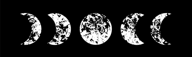 Moon phases circle