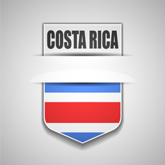 Costa Rica shield flag