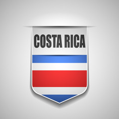 Costa Rica shield flag