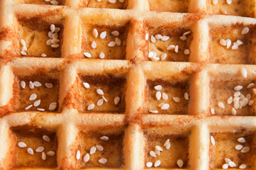 Belgian waffles background