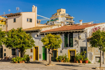 Idyllic view of mediterranean houses