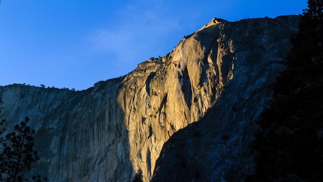 4K timelapse of horsetail fall, Yosemite National Park, California