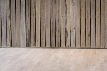 Wooden background with wall and floor