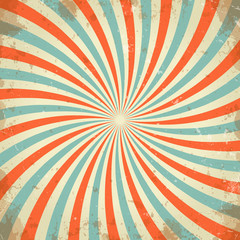 Retro bursting rays background