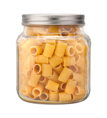 Rigatoni Pasta in a Glass Jar