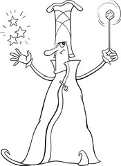 wizard character coloring book