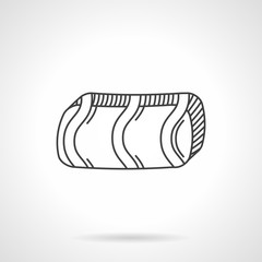 Caramel bar flat line vector icon