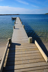 Fototapeta premium Wooden pier on Bornholm island