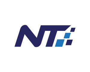 NT digital letter logo