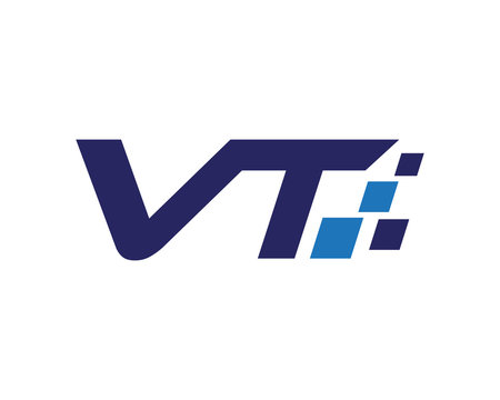 VT digital letter logo
