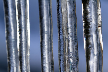 Icicles from low winter temperatures